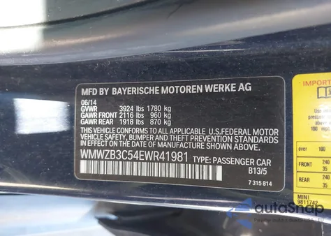 2014 Mini Countryman Cooper from USA, damaged, VIN WMWZB3C54EWR41981
